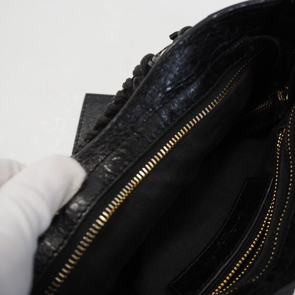 Balenciaga Giant Mini City Shoulder Bag Leather Black - Picture 14 of 16